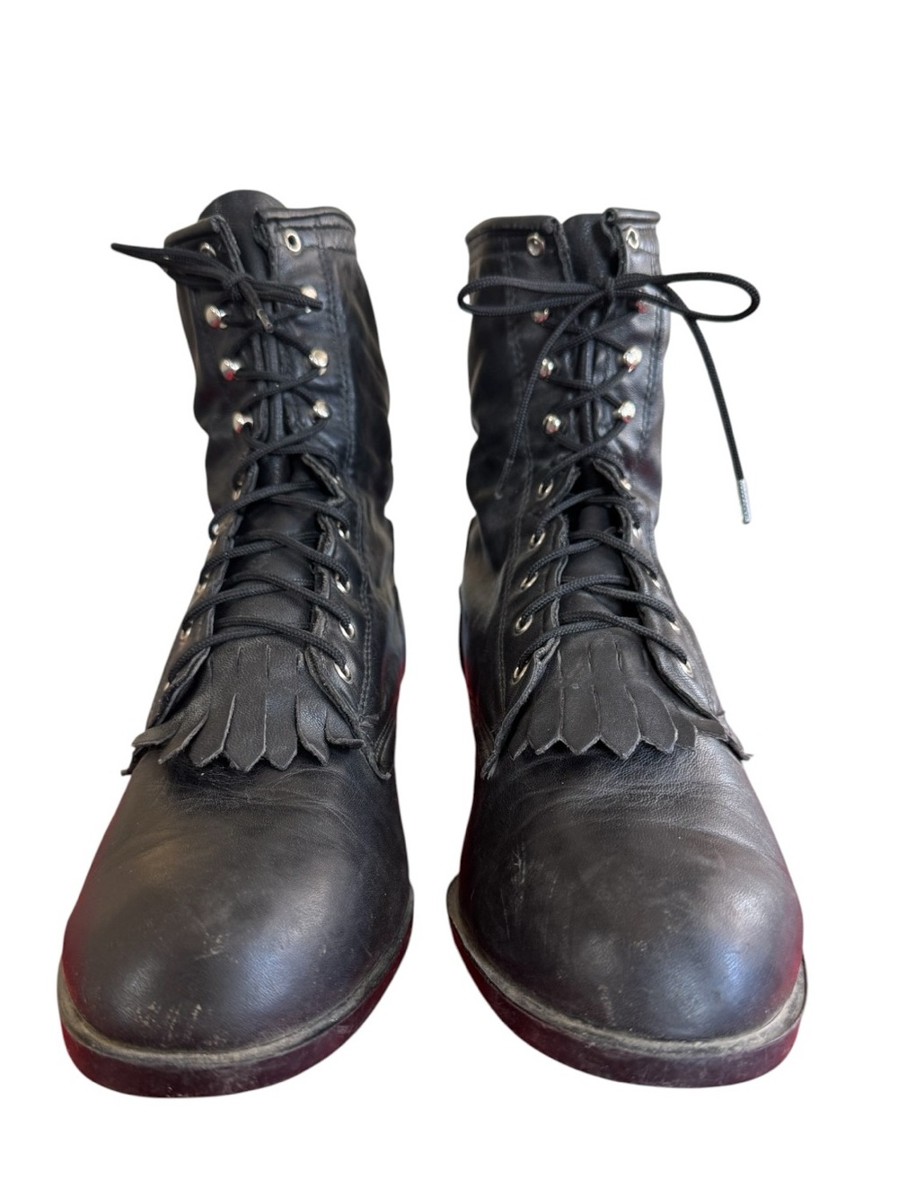 J. Chisholm Lace-Up Kiltie Ankle Boots